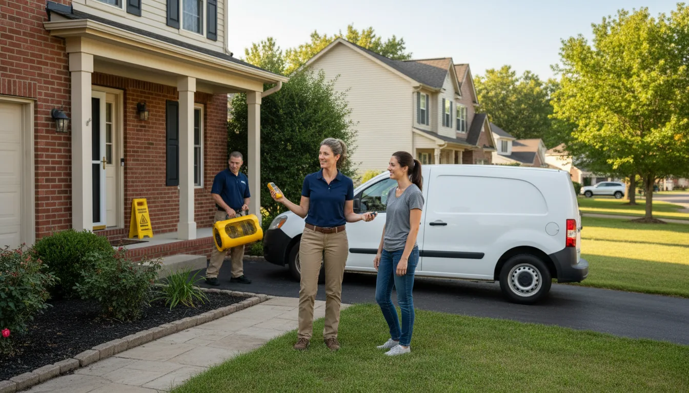 Residential water damage restoration in Rodney, MI